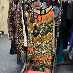 💜Arueh Tan and Black Design Dress M